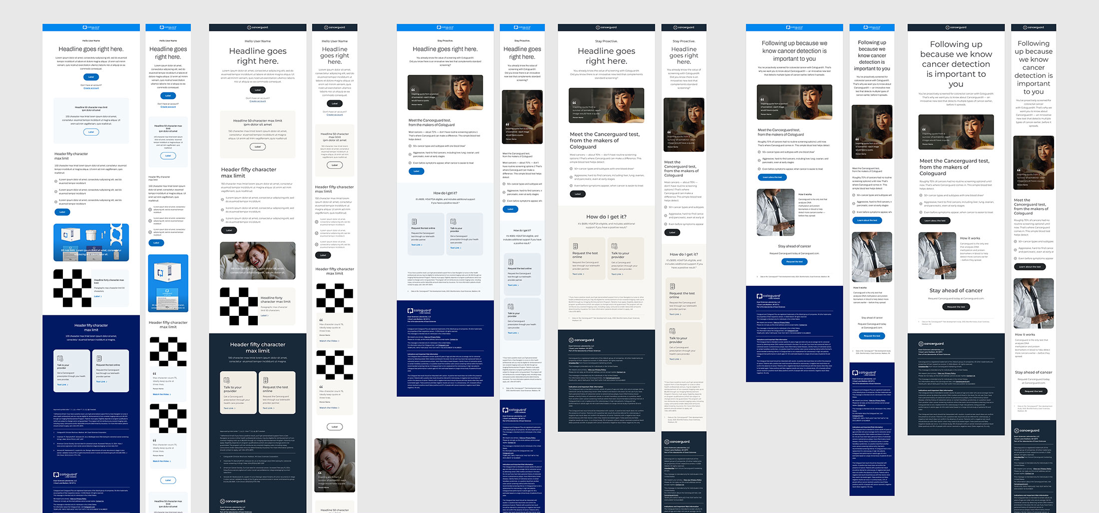 Exact Sciences — Cancerguard & Cologuard email template system