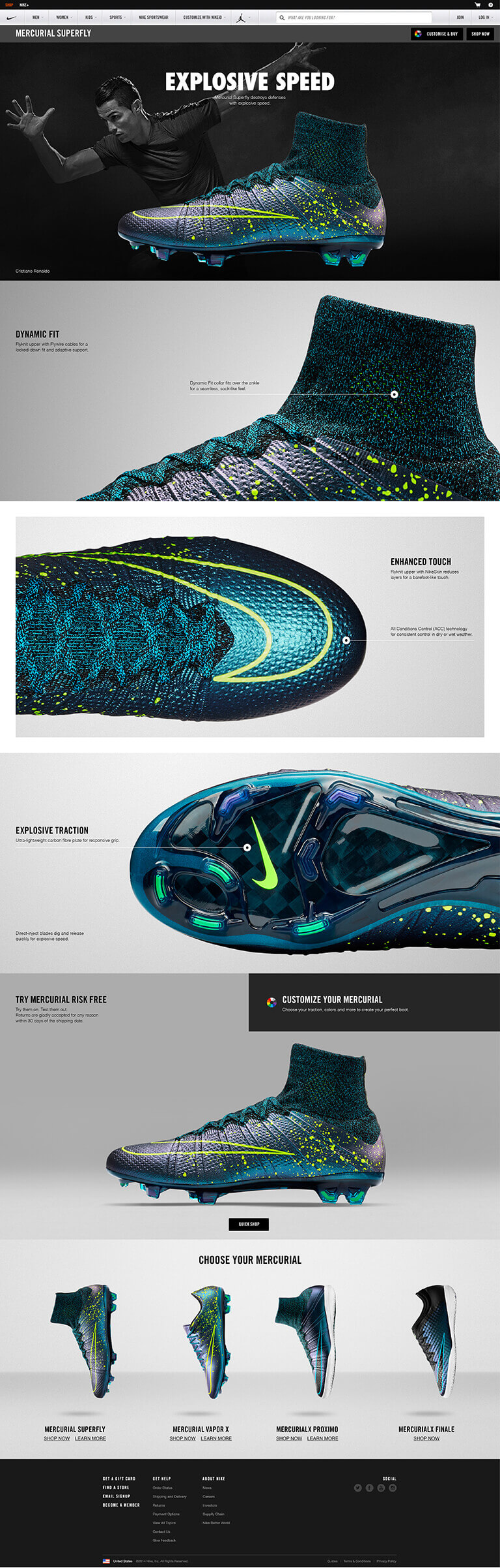 Mercurial Superfly · Explosive Speed