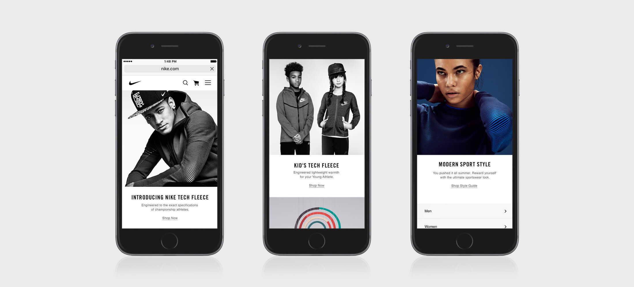 Nike.com homepage update