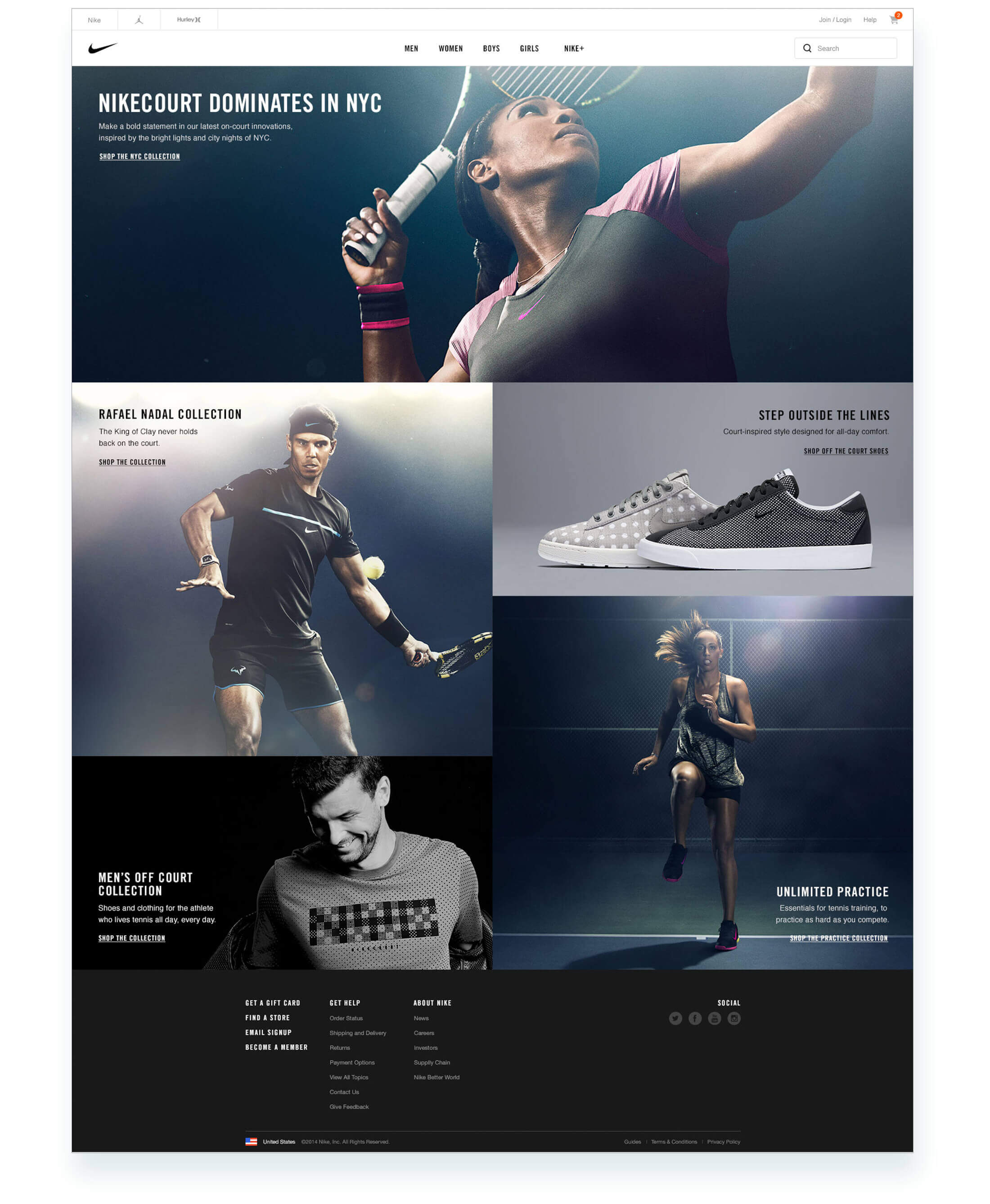 Nike.com homepage update