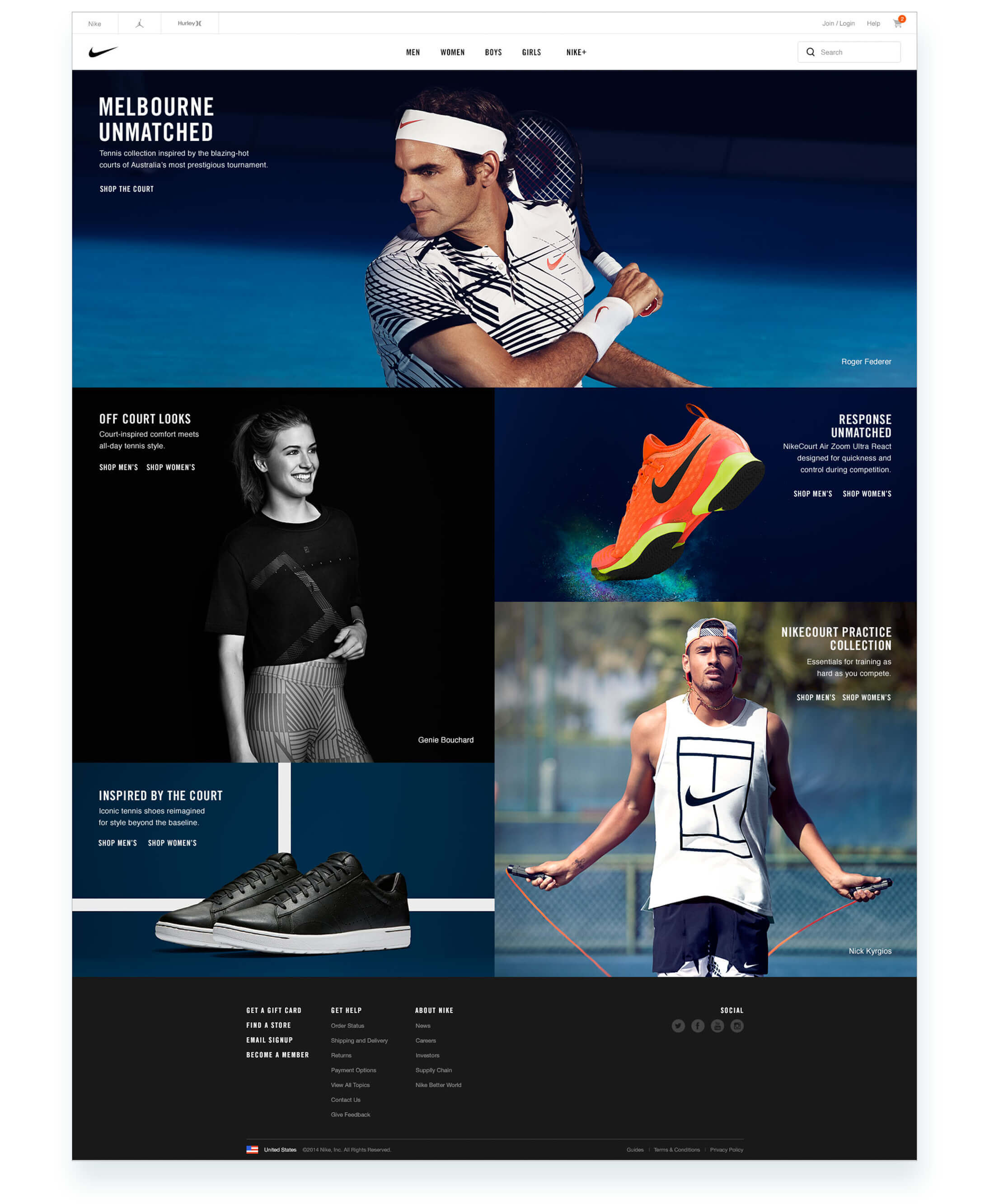 Nike.com homepage update